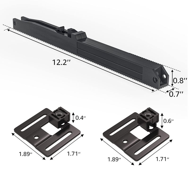 SMARTSTANDARD Barn Door Soft Close Kit, Matching A Door Weighing up to 88 Pounds, Equipped with Spring Buffer Damper, Upgrade Hole-Free Version, 2PCS - Image 2